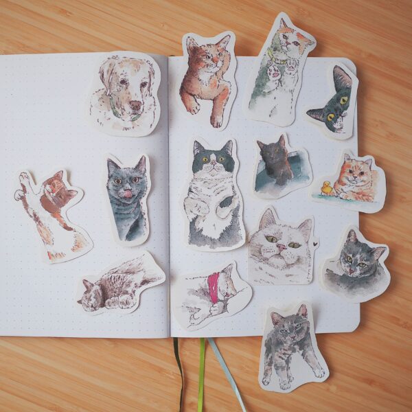 Autocollants - Chats et chien